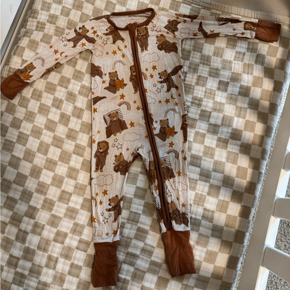 Little Sleepies Beary Sleepy Zippy 6-12M